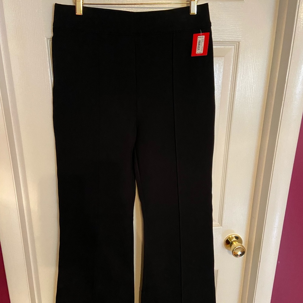 Spanx. NWT black XL hi rise ponte flare pants. New. Unworn.